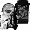PREMIUM JUST FCKN GONNA SEND IT - CUSTOM NAME FLEECE HOODIE - CAN AM - WHITE BLACK
