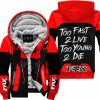 TOO FAST TO LIVE TOO YOUNG TO DIE - FLEECE HOODIE - FOX RACING - RED