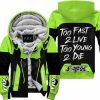 TOO FAST TO LIVE TOO YOUNG TO DIE - FLEECE HOODIE - FOX RACING - GREEN 1