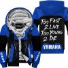 TOO FAST TO LIVE TOO YOUNG TO DIE - FLEECE HOODIE - YAMAHA V1
