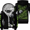 PREMIUM JUST FCKN GONNA SEND IT - CUSTOM NAME - CAN AM - GREEN 1 BLACK - FLEECE ZIP HOODIE