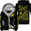 PREMIUM JUST FCKN GONNA SEND IT - CUSTOM NAME - ALPINESTARS - YELLOW BLACK - FLEECE ZIP HOODIE