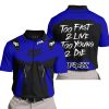 TOO FAST TO LIVE TOO YOUNG TO DIE - FOX RACING - NAVY - POLO SHIRT