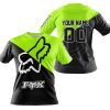 PREMIUM GIFT - CUSTOM NAME - FOX RACING - NEON- T-SHIRT