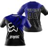 PREMIUM GIFT - CUSTOM NAME - FOX RACING - NAVY - T-SHIRT