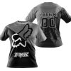 PREMIUM GIFT - CUSTOM NAME - FOX RACING - GREY  - T-SHIRT