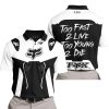 TOO FAST TO LIVE TOO YOUNG TO DIE - FOX RACING - WHITE - POLO SHIRT