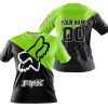 PREMIUM GIFT - CUSTOM NAME - FOX RACING - GREEN1  - T-SHIRT