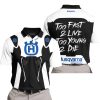 TOO FAST TO LIVE TOO YOUNG TO DIE - HUSQVARNA - WHITE - POLO SHIRT