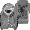 PREMIUM JUST FCKN GONNA SEND IT – CUSTOM NAME – FOX – GREY – FLEECE ZIP HOODIE
