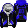 LIMITED EDITION - CUSTOM NAME FLY RACING - BLUE - FLEECE ZIP HOODIE