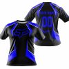 LIMITED EDITION - CUSTOM NAME FOX RACING - BLUE - T-SHIRT
