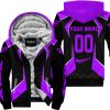 LIMITED EDITION - CUSTOM NAME FLY RACING - PURPLE - FLEECE ZIP HOODIE