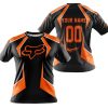 LIMITED EDITION - CUSTOM NAME FOX RACING - ORANGE - T-SHIRT
