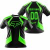 LIMITED EDITION - CUSTOM NAME FOX RACING - GREEN - T-SHIRT
