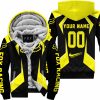 LIMITED EDITION - CUSTOM NAME FOX RACING - YELLOW - FLEECE ZIP HOODIE