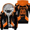 LIMITED EDITION - CUSTOM NAME HARLEY DAVIDSON - ORANGE - FLEECE ZIP HOODIE