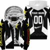 LIMITED EDITION - CUSTOM NAME ROCKSTAR - WHITE - FLEECE ZIP HOODIE