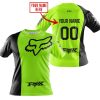 PREMIUM MX - CUSTOM NAME - FOX RACING - NEON - T-SHIRT