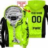 PREMIUM MX - CUSTOM NAME - FOX RACING - NEON - FLEECE ZIP HOODIE