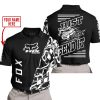 PREMIUM MX - LIMITED EDITION JUST FCKN GONNA SEND IT - CUSTOM NAME - FOX RACING - BLACK - POLO SHIRT