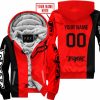 PREMIUM MX - CUSTOM NAME - FOX RACING - RED - FLEECE ZIP HOODIE
