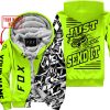 PREMIUM MX - LIMITED EDITION JUST FCKN GONNA SEND IT - CUSTOM NAME - FOX RACING - NEON - FLEECE ZIP HOOODIE
