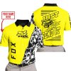 PREMIUM MX - LIMITED EDITION JUST FCKN GONNA SEND IT - CUSTOM NAME - FOX RACING - YELLOW - POLO SHIRT