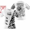 PREMIUM MX - LIMITED EDITION JUST FCKN GONNA SEND IT - CUSTOM NAME - FOX RACING - WHITE - T-SHIRT