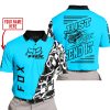 PREMIUM MX - LIMITED EDITION JUST FCKN GONNA SEND IT - CUSTOM NAME - FOX RACING - SKY BLUE - POLO SHIRT