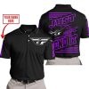 PREMIUM JUST FCKN GONNA SEND IT – CUSTOM NAME – FLY RACING – PURPLE BLACK - POLO SHIRT