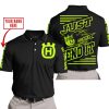 PREMIUM JUST FCKN GONNA SEND IT – CUSTOM NAME – HUSQVARNA – NEON BLACK - POLO SHIRT