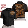 PREMIUM JUST FCKN GONNA SEND IT – CUSTOM NAME – HARLEY DAVIDSON – ORANGE BLACK - POLO SHIRT