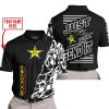 PREMIUM MX - LIMITED EDITION JUST FCKN GONNA SEND IT - CUSTOM NAME - ROCKSTAR - BLACK - POLO SHIRT