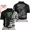 PREMIUM MX - LIMITED EDITION JUST FCKN GONNA SEND IT - CUSTOM NAME - MONSTER - BLACK - POLO SHIRT
