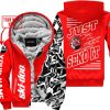 PREMIUM MX - LIMITED EDITION JUST FCKN GONNA SEND IT - CUSTOM NAME - SKI-DOO - RED - FLEECE ZIP HOOODIE