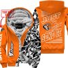 PREMIUM MX - LIMITED EDITION JUST FCKN GONNA SEND IT - CUSTOM NAME - THOR - ORANGE - FLEECE ZIP HOOODIE