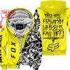 TILL THE FUCKIN FREAKIN TRAINING WHEEL FALL OFF - LIMITED EDITION - CUSTOM NAME - FOX RACING - YELLOW - FLEECE ZIP HOOODIE