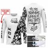TILL THE FUCKIN FREAKIN TRAINING WHEEL FALL OFF - LIMITED EDITION - CUSTOM NAME - FOX RACING - WHITE - JERSEY