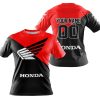 PREMIUM GIFT - CUSTOM NAME - HONDA - RED - T-SHIRT