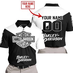 PREMIUM GIFT - CUSTOM NAME - HARLEY DAVIDSON - WHITE - POLO