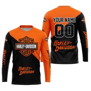 PREMIUM GIFT - CUSTOM NAME - HARLEY DAVIDSON - ORANGE - JERSEY