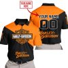 PREMIUM GIFT - CUSTOM NAME - HARLEY DAVIDSON - ORANGE - POLO