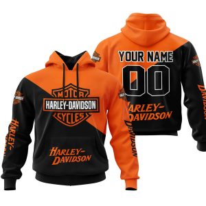 PREMIUM GIFT - CUSTOM NAME - HARLEY DAVIDSON - ORANGE