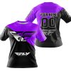 PREMIUM GIFT - CUSTOM NAME - FLY RACING - PURPLE - T-SHIRT
