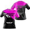 PREMIUM GIFT - CUSTOM NAME - FLY RACING - PINK - T-SHIRT