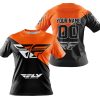 PREMIUM GIFT - CUSTOM NAME - FLY RACING - ORANGE - T-SHIRT