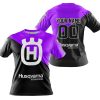 PREMIUM GIFT - CUSTOM NAME - HUSQVARNA - PURPLE - T-SHIRT