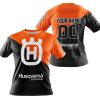 PREMIUM GIFT - CUSTOM NAME - HUSQVARNA - ORANGE - T-SHIRT