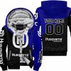 PREMIUM GIFT - CUSTOM NAME - HUSQVARNA - NAVY - FLEECE ZIP HOODIE